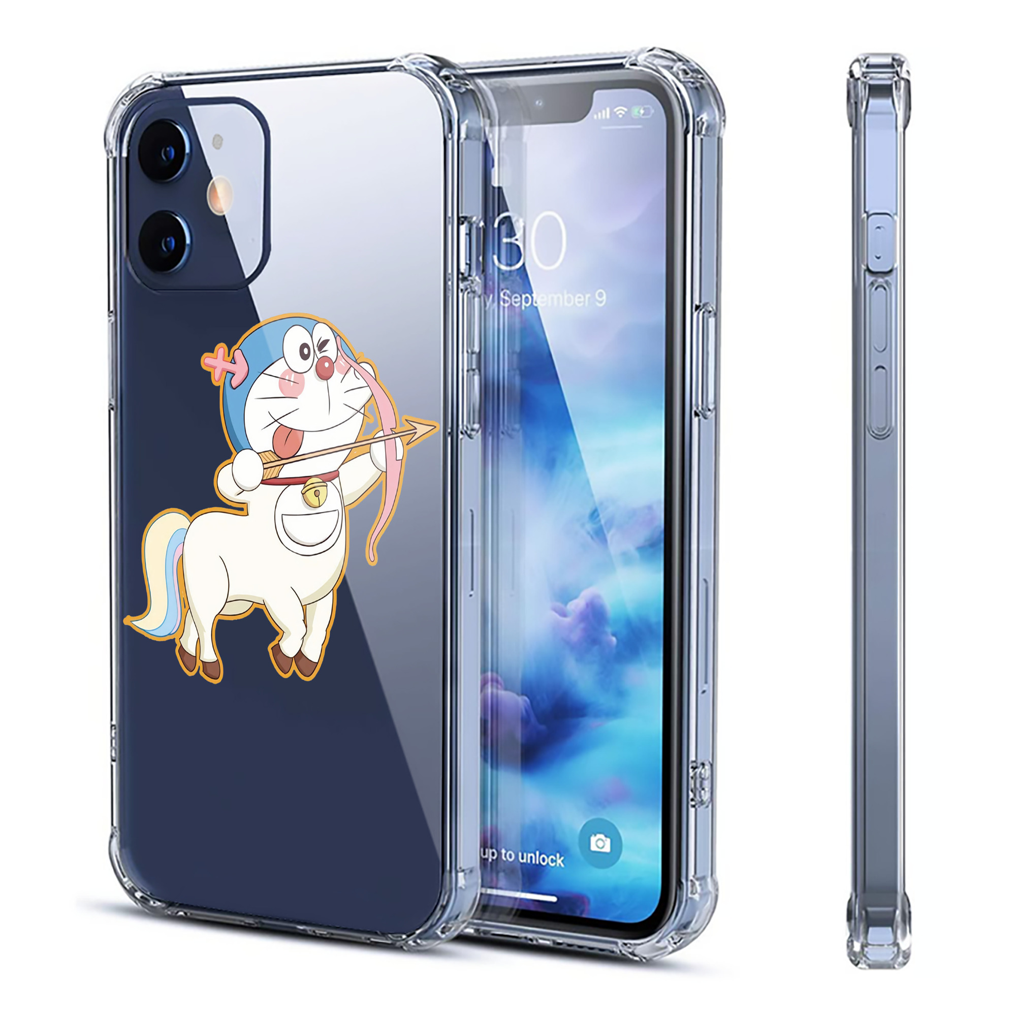 （画像用） ドラえもん Doraemon 【iPhone 12シリーズ対応】透明スマホケース（クリアソフトケース）
